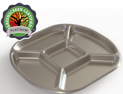 Made in the USA stainless-steel-5-compartment-tray-plate